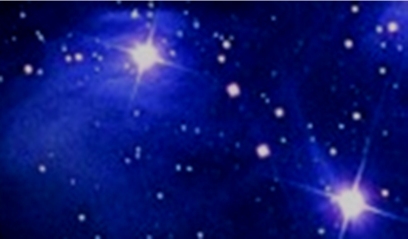 Twin Luminaries - two stars in the night sky